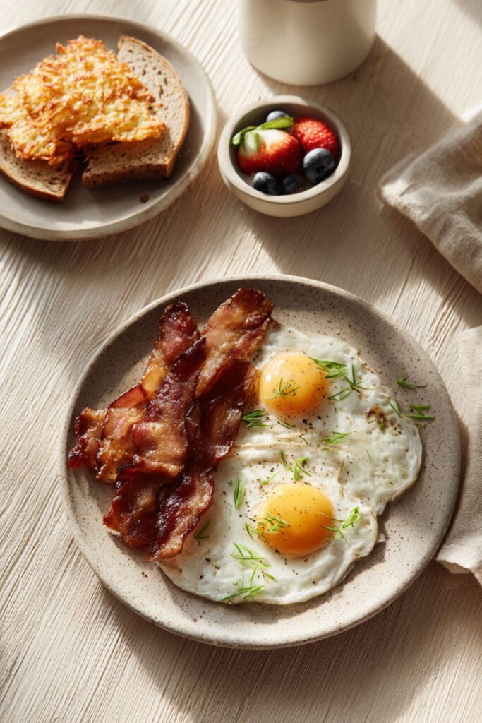 Low FODMAP Bacon and Eggs Recipe 