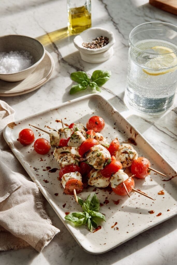 Low FODMAP Caprese Skewers