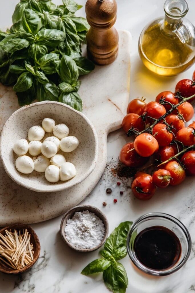 Low FODMAP Caprese Skewers