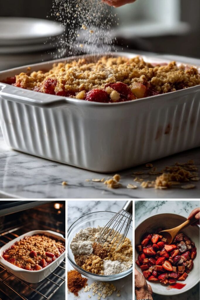 Low FODMAP Strawberry Rhubarb Crisp Recipe 