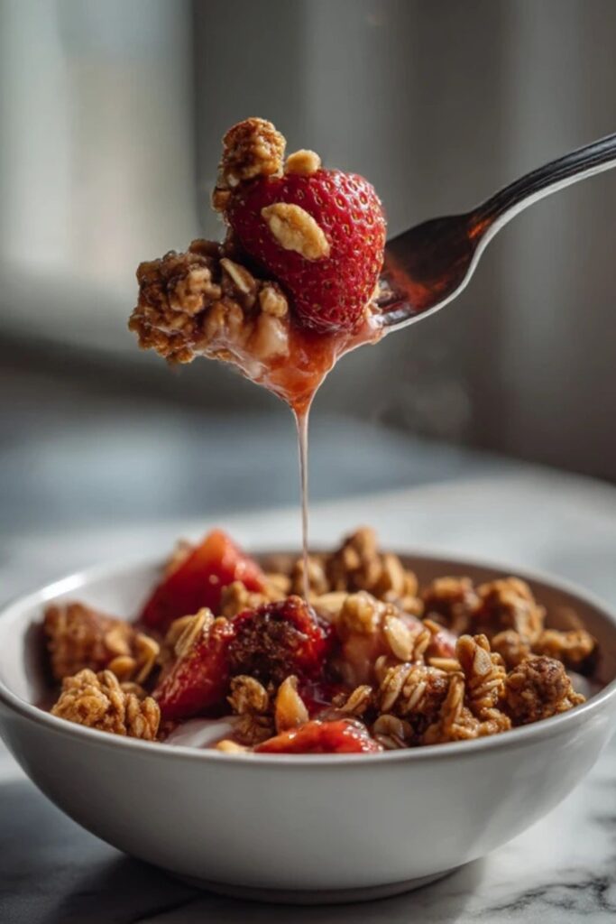 Low FODMAP Strawberry Rhubarb Crisp Recipe 