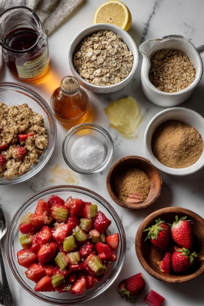 Low FODMAP Strawberry Rhubarb Crisp Recipe 