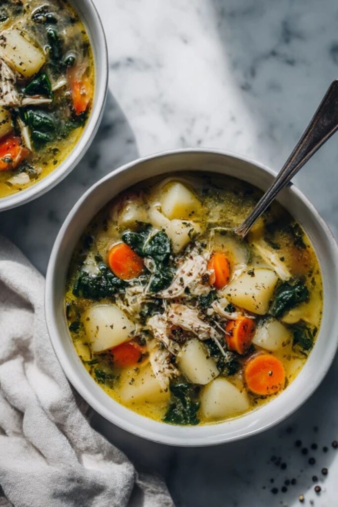 Low FODMAP Chicken & Potato Soup Recipe