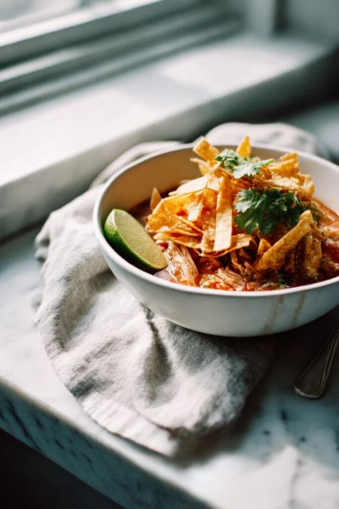 Low FODMAP Chicken Tortilla Soup 