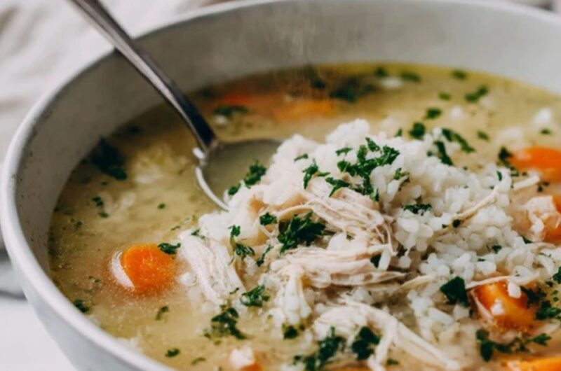 Low FODMAP Chicken and Rice Soup