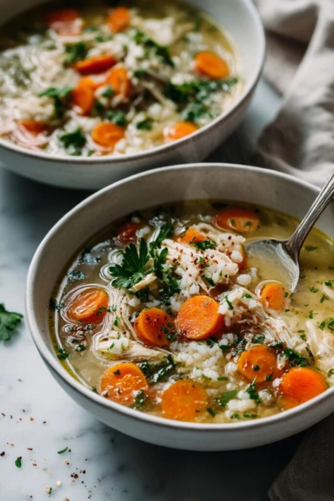 Low FODMAP Chicken And Rice Soup Recipe 