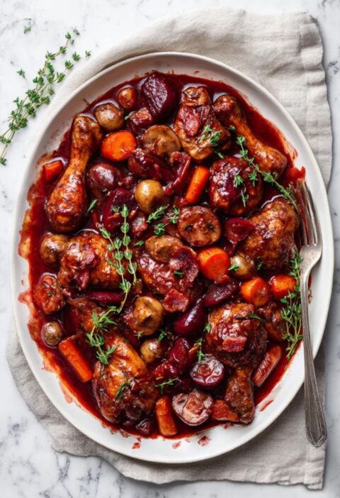 Low FODMAP Coq au Vin Recipe