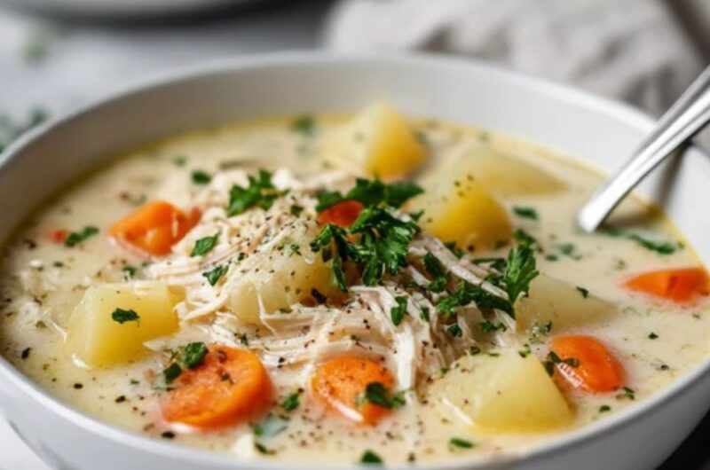 Low FODMAP Creamy Chicken Soup