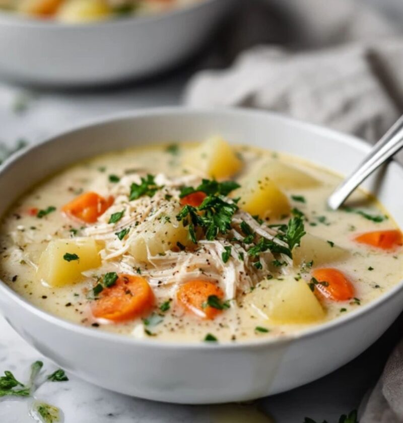 Low FODMAP Creamy Chicken Soup Recipe