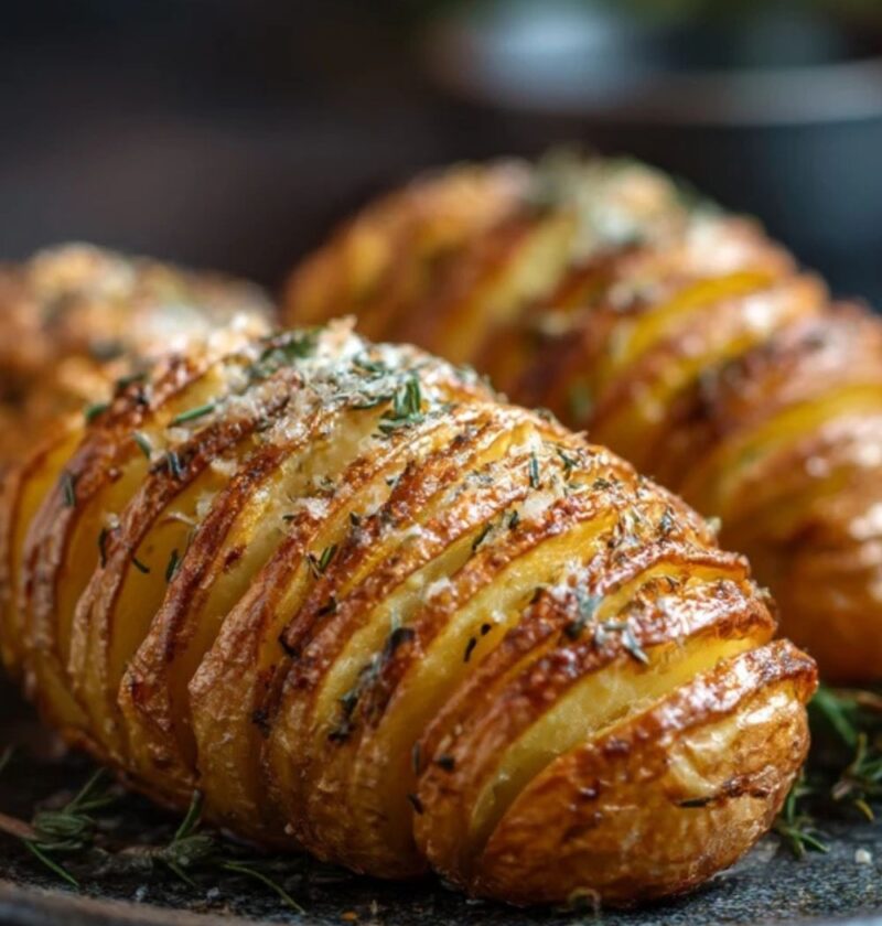 Low FODMAP Hasselback Potatoes Recipe