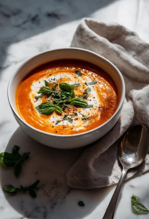 Low FODMAP Roasted Red Pepper Soup Recipe