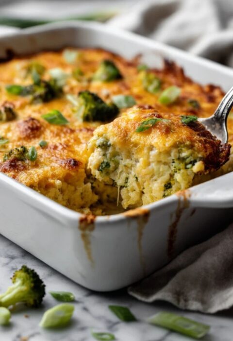 Low FODMAP Chicken Broccoli Rice Casserole Recipe