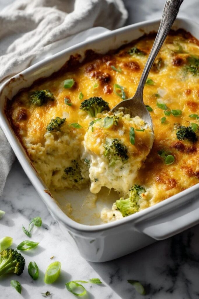 Low FODMAP Chicken Broccoli Rice Casserole Recipe