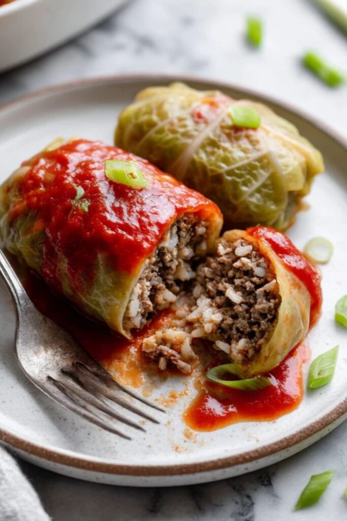 Low FODMAP Stuffed Cabbage Rolls Recipe