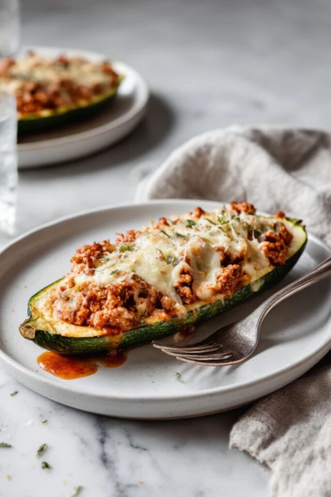 Low FODMAP Zucchini Boats Recipe