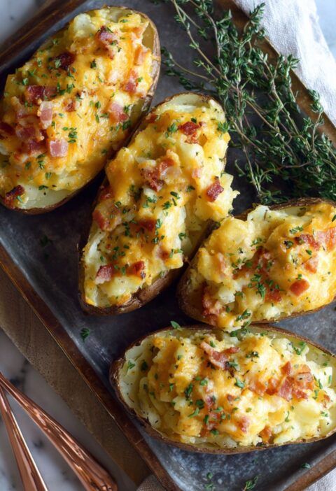 Low Sodium Twice Baked Potatoes Recipe