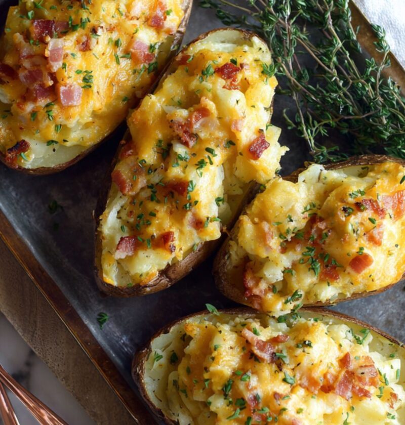 Low Sodium Twice Baked Potatoes Recipe