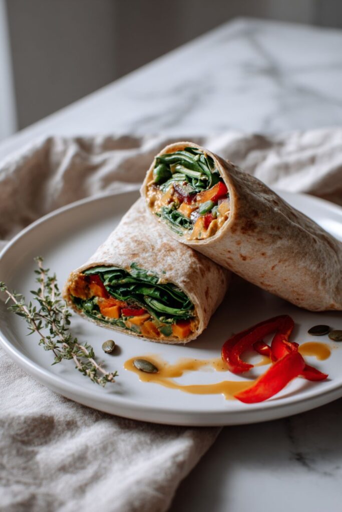 Low Sodium Veggie Hummus Wrap Recipe