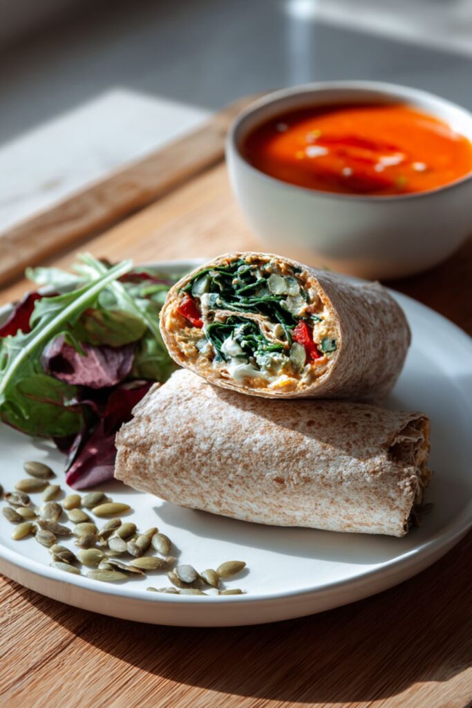 Low Sodium Veggie Hummus Wrap Recipe