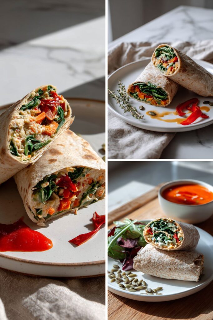 Low Sodium Veggie Hummus Wrap Recipe